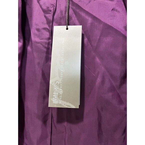 Spiegel 100% Silk Twill Magenta Trench Coat NWT Signature Luxury Collection - Picture 5 of 10